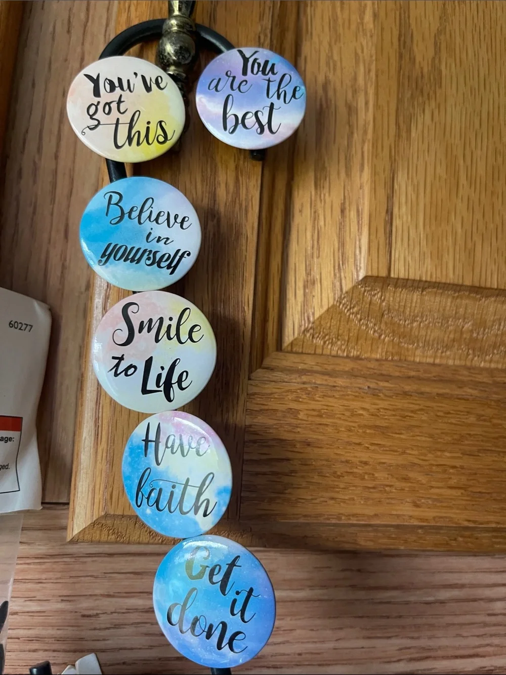 inspirational magnet buttons set of 6